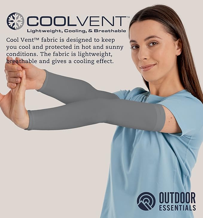OutdoorEssentials UV Sun Sleeves for Men & Women, Cooling Arm Sleeves UPF 50+ | Golf, Tattoo Cover Up, Sun Protection
