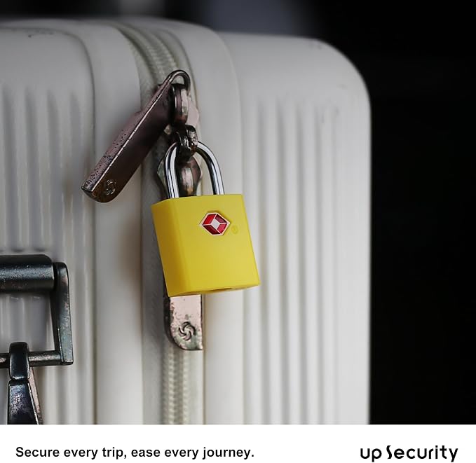 TSA Locks for Luggage, Keyed Alike Luggage Locks TSA Approved 4 Pack, Small Padlock with Key, Padlocks with Keys for Suitcase, Backpack, Bag Zipper, Tool Box, Case, Travel Essentials