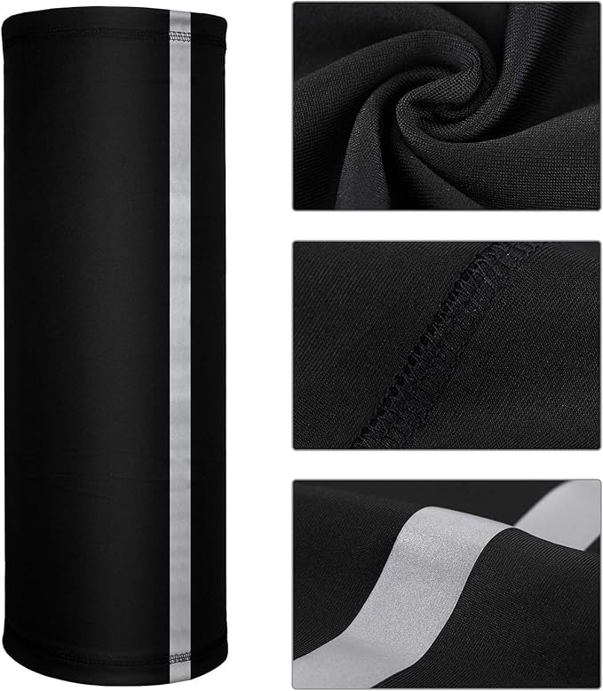 SATINIOR 4 Pcs Neck Gaiter Face Mask for Men Reflective Face Cover Scarf Summer UV Sun Protection Balaclava Bandana for Work