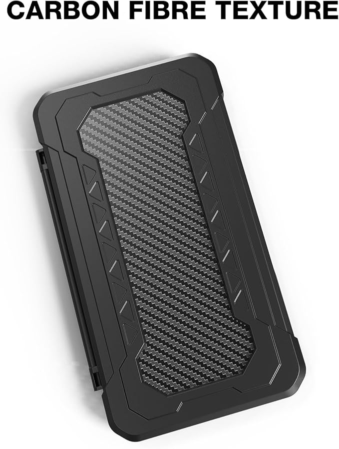 HEIYING Switch Game Case for Nintendo Switch 2 2025 /Lite/OLED, Black Memory Games Holder Case with 24 Game Card Slots and 24 Micro SD Cards Slots