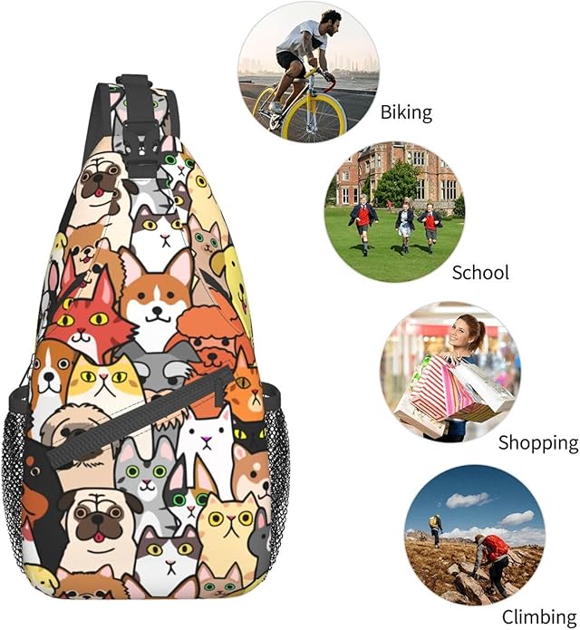 Sling Backpack Unisex Crossbody Chest Bag Shoulder Chest Bag For Women Men Hiking Travel