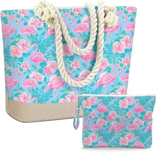 BELLOWDEER Beach Bags for Women, Wet Bag Cosmetic Bag for Beach Toiletries, Summer Travel Essentials, Gifts for Women