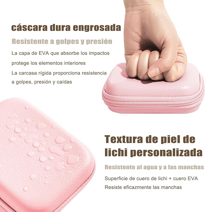 STARGAZ Digital Camera Case,suitable for camera case small such as CAMKORY/KODAK PIXPRO FZ45/FZ55/Canon PowerShot ELPH/HS,Leica,etc.Compact digital camera bag, can also store such as SD cards(Pink)
