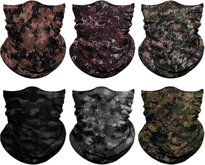 Neck Gaiter for Men Women Headwear Bandana Head Wrap Face Scarf Mask Cover Warmer Balaclava-Seamless & Versatile