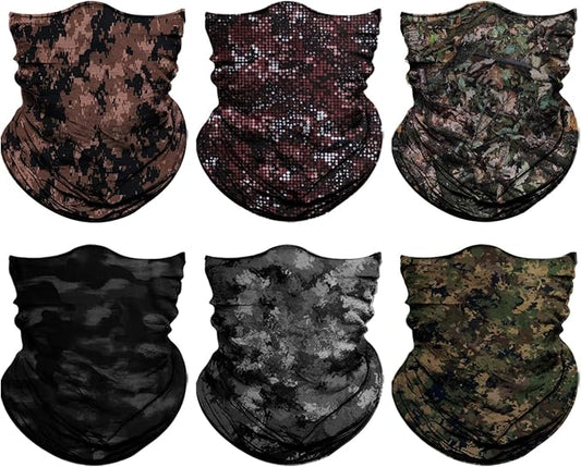 Neck Gaiter for Men Women Headwear Bandana Head Wrap Face Scarf Mask Cover Warmer Balaclava-Seamless & Versatile