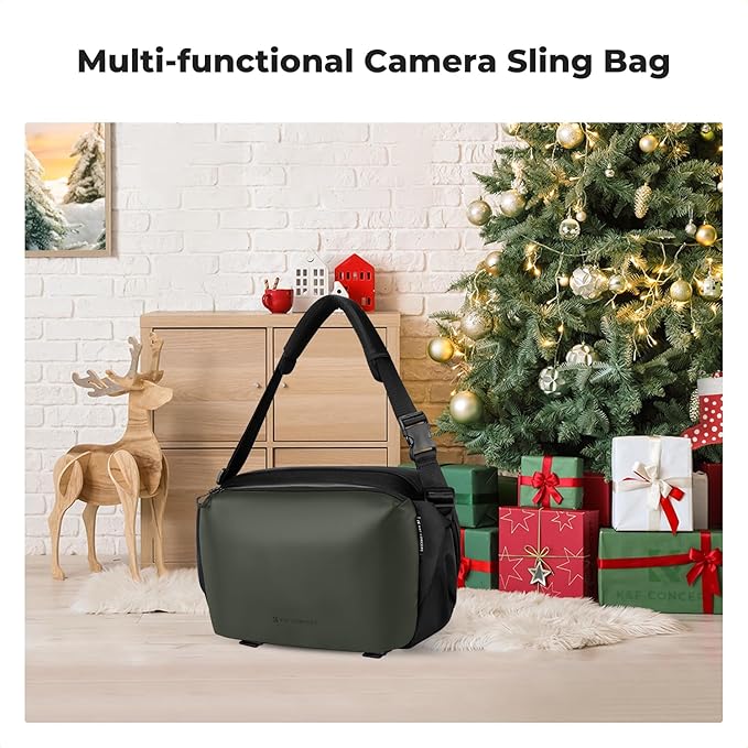 K&F CONCEPT Camera Sling Bag Crossbody Bag Waterproof Camera Shoulder Backpack DSLR/SLR/Mirrorless Camera Case