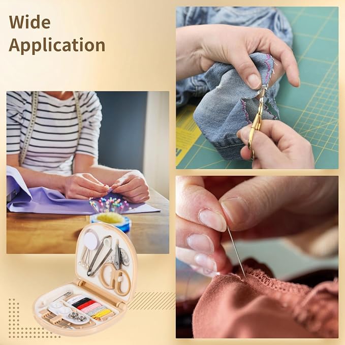 25 PCS Mini Travel Sewing Kits - Basic Portable Emergency Sewing Repair Kit, Including Threads Scissors Hand Sewing Needles for Beginner Traveler Sewing Lovers