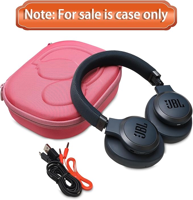 LTGEM Case Compatible with JBL Junior 320BT / Junior 320 / Tune 770NC / 510BT / 720BT / 520BT / 520C / 670NC, for JBL Live 770NC / 670NC / 680NC / 780NC Headphones, Rose Red
