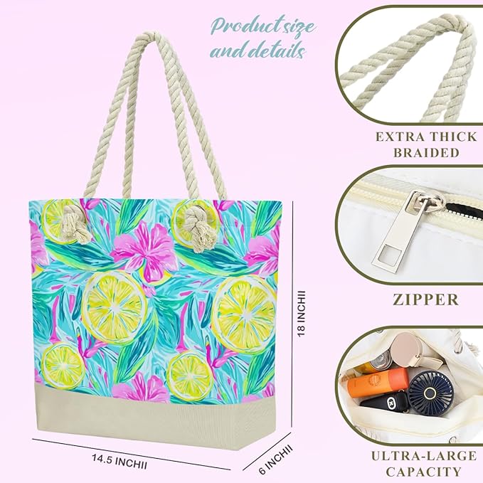 BELLOWDEER Beach Bags for Women, Wet Bag Cosmetic Bag for Beach Toiletries, Summer Travel Essentials, Gifts for Women