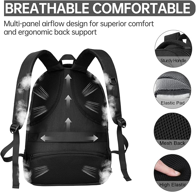 Large Travel Laptop Backpack, Business Anti Theft Slim Sturdy18Inch Laptop Backpack