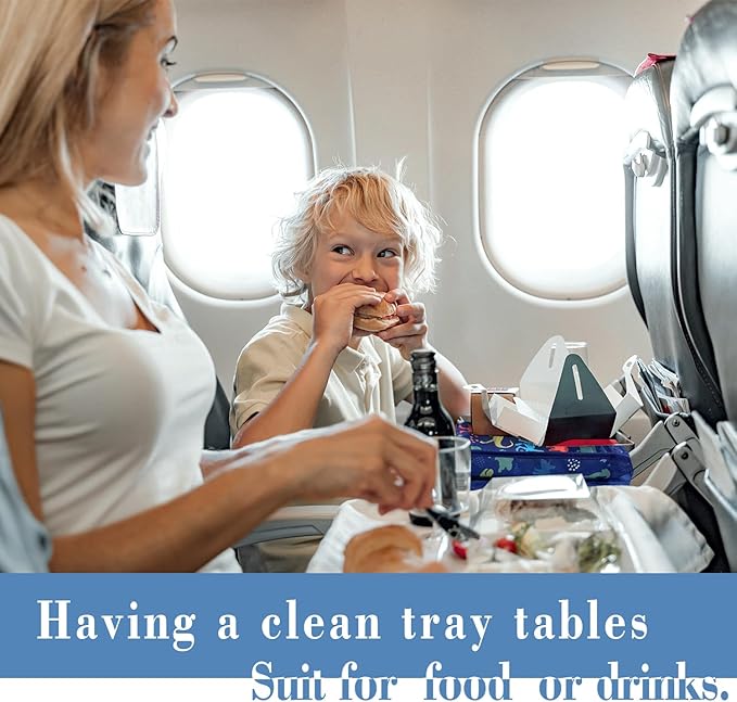 Adjustable Kids Tray Table Cover with Multi Portable Pockets, Airplane Travel Essentials for Kids, Toddlers, Adults, Airplane Must Haves, Plane Travel Essential, Travel Tray for Plane Train, Dinosaur