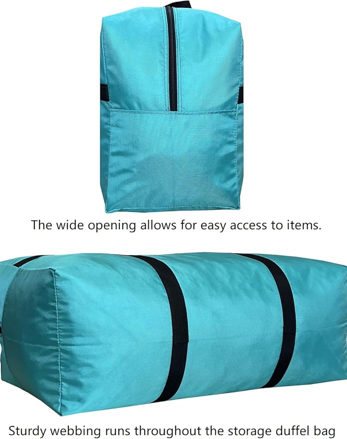 DoYiKe Extra Large Storage Duffle Bag with Zippers and Handles, Big Foldable Duffle Bag for Travel