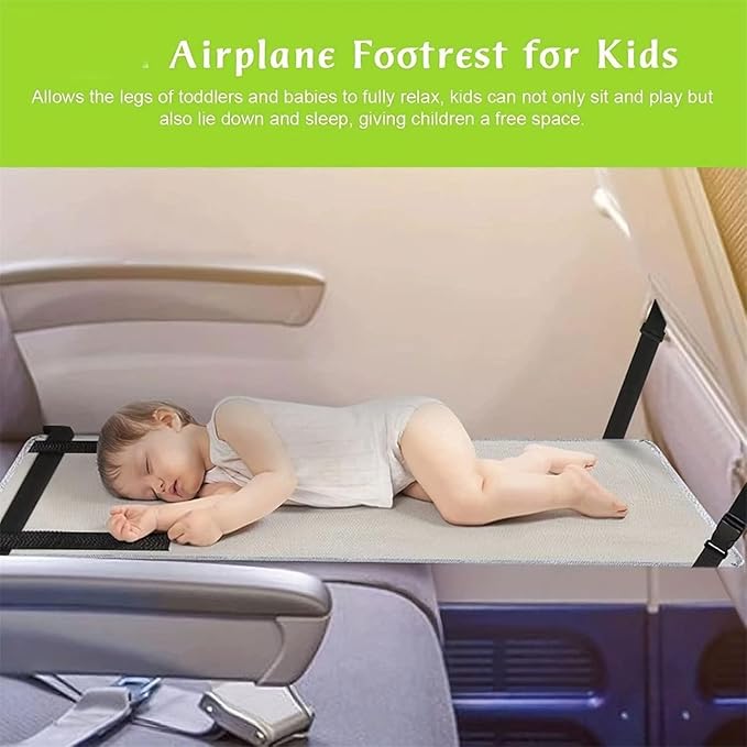 Airplanes Footrest for Kids Portable Travel Footrest Hammock Airplanes Seat Extender Leg Rest for Children
