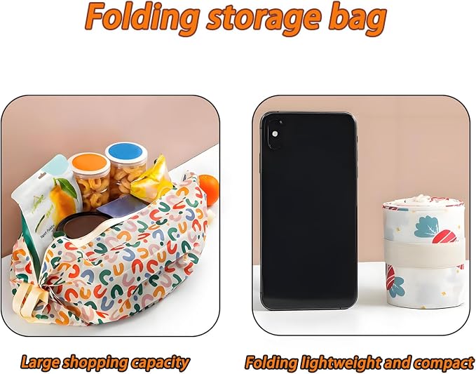 Compact Reusable Grocery Tote Bag – Lightweight, Foldable & Packable Shopping Bag for Travel