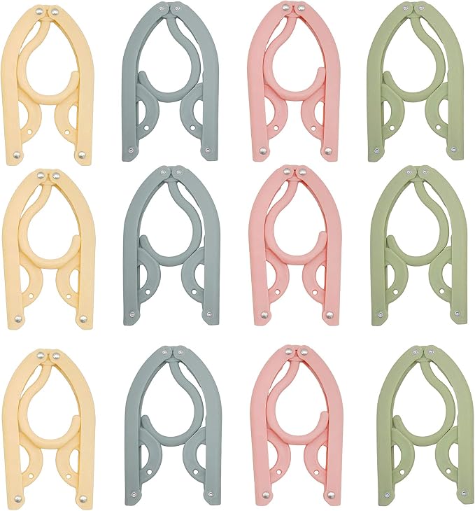 12 Pcs Portable Multifunctional Folding Clothes Hanger Travel and Business Enthusiasts are Used to fold Clothes Hanger