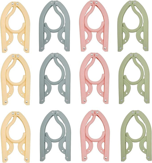 12 Pcs Portable Multifunctional Folding Clothes Hanger Travel and Business Enthusiasts are Used to fold Clothes Hanger