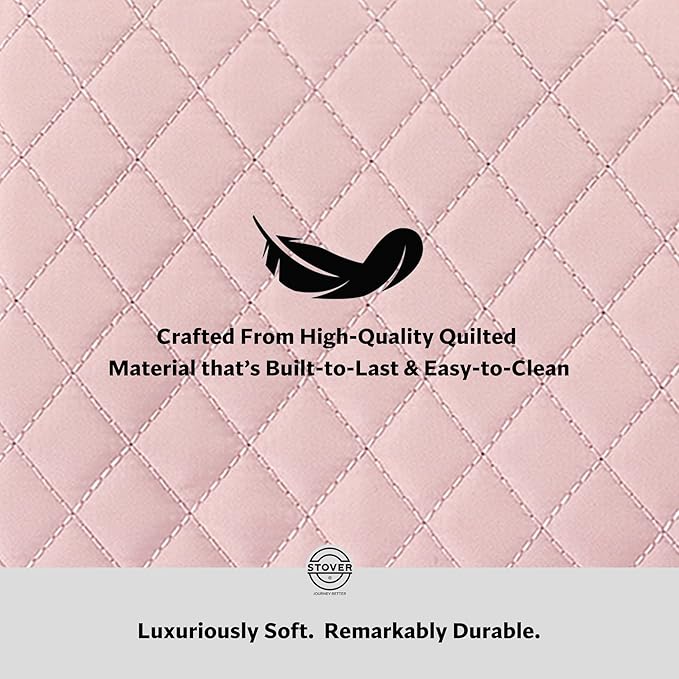 STOVER Women’s Convertible Garment Duffel Bag for Travel – 2-in-1 Carry-On Weekender/Overnight Tote - Wrinkle-Free Dresses, Suits & Clothes + Shoe Compartment & Bonus Toiletry Bag (Blush Pink)