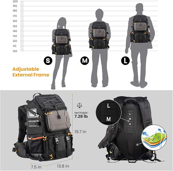 TARION 27L Extra Large Camera Backpack - 2 in 1 Professional Camera Bags for Photographers with 15.6" Laptop Compartment & Waterproof Raincover & Tripod Holder (PB01)