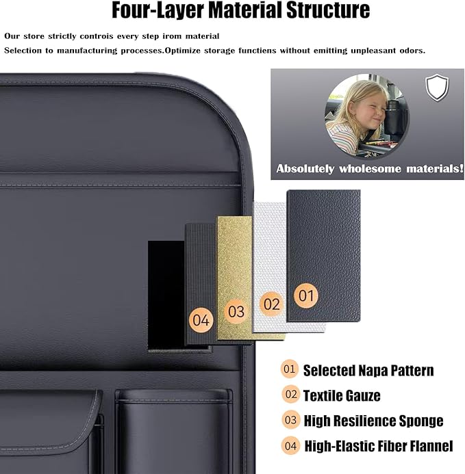 1 Pack - Car Organizer, Back Seat Car Organizer, Back Seat Organizer, Seat Organizer, Car Organizer and Storage Box.(Brown)