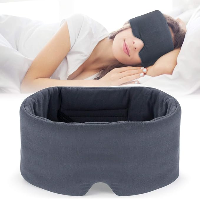 Mavogel Full Coverage Sleep Mask for Sleeping, Light Blocking Eye Mask with Adjustable Closure, Ultra Soft Breathable Modal Eye Cover for Women Men, Pressure-Free for Travel, Nap & Shift Work