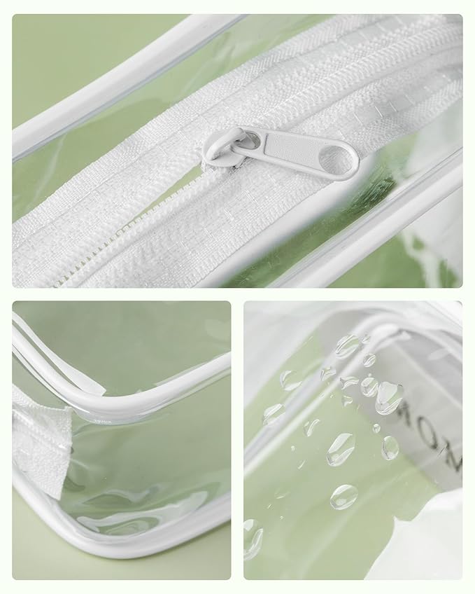 Mrsdry Travel Containers for Toiletries 4 Pack, TSA Approved Travel Size Toiletries, With Clear Bag Leak Proof Silicone Jars, Creams Jars Carrying Small Items