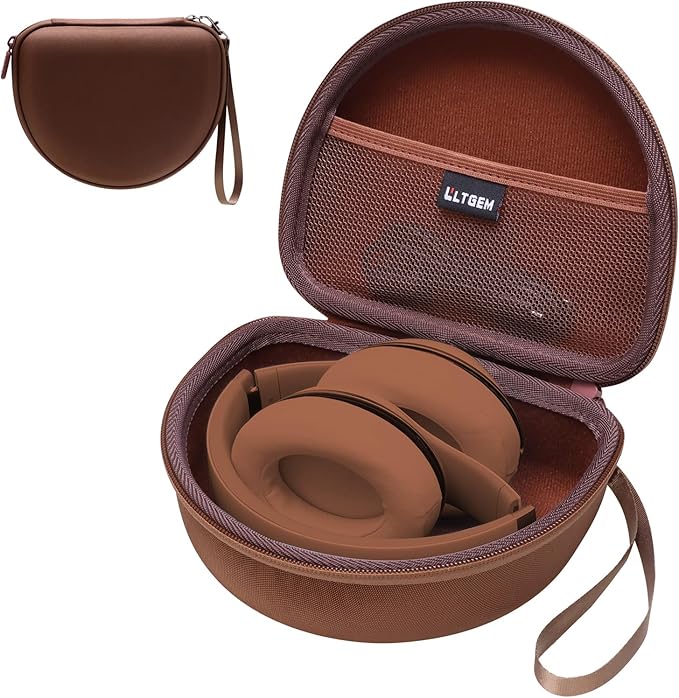Headphone Case Compatible with Beats Studio Pro/Solo 4 / Studio 3 / Solo 3 / Picun B8 / BERIBES/JLab JBuds Lux ANC Wireless Bluetooth Noise Cancelling Headphones, Brown(Case Only)