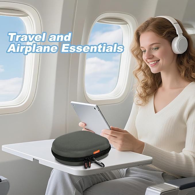 Hard Shell Headphone Case - Durable Zipper Travel Case Portable Carrying Pouch Bag Compatible with Sony WH-CH520/WH-CH720N, JBL Tune 510BT/720BT/520BT/770NC, Soundcore Q20 Q20i Q30, Jlab Headphones