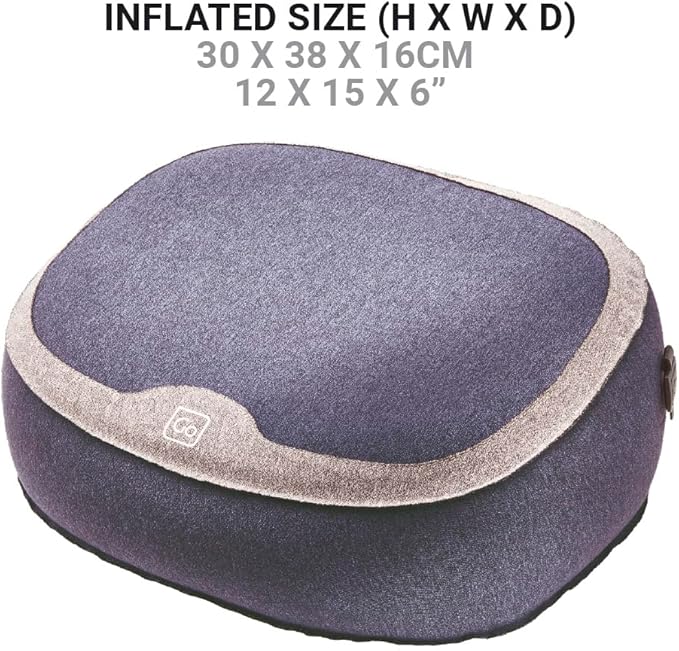 Go Travel Fusion Foot Rest, Soft Foam Inflatable Foot Rest, Home, Office, and Travel Essentials, Blue