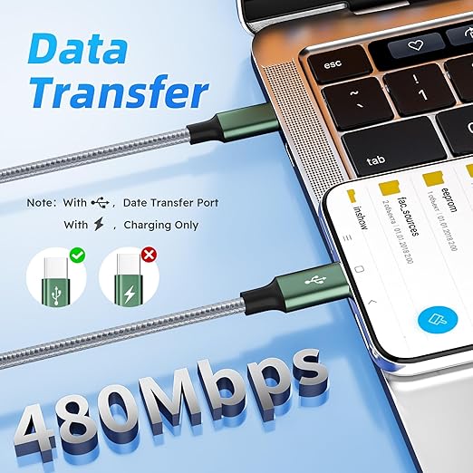 USB C to USB C Cable, Multi Charging Cable with 4 Type-C Connectors, 4 in 1 Charger Cord Type C, Multiple Charger Cord for iPhone 17/16/15, iPad,Galaxy S24/23, Switch, Power Bank, Tablets [5FT]