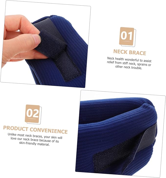 Comfortable Adjustable Neck Brace Skin-Friendly Sponge Support for Neck Breathable Design Suitable for for Rest and Relaxation
