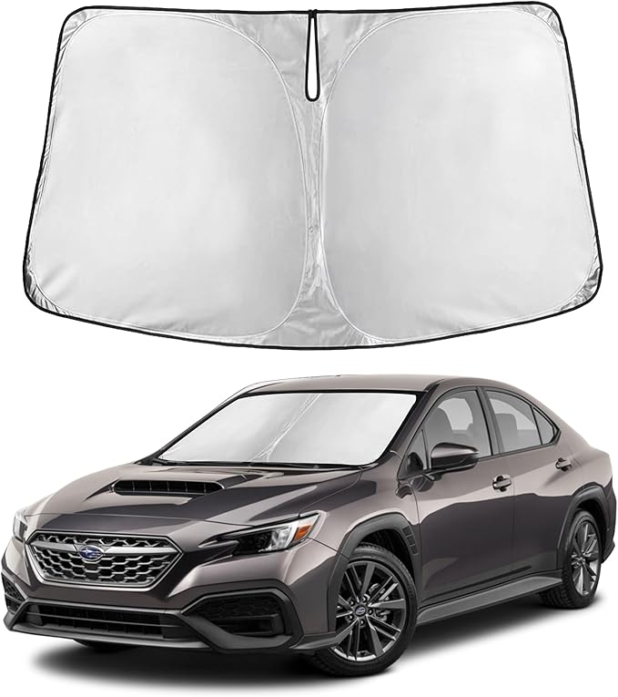 Autovir Windshield Sun Shade Fit for 2015-2019 2020 2021 Subaru WRX Sti Sunshade, Front Car Window Shades Sun Visor, Blocks UV Rays & Heat, Car Accessories