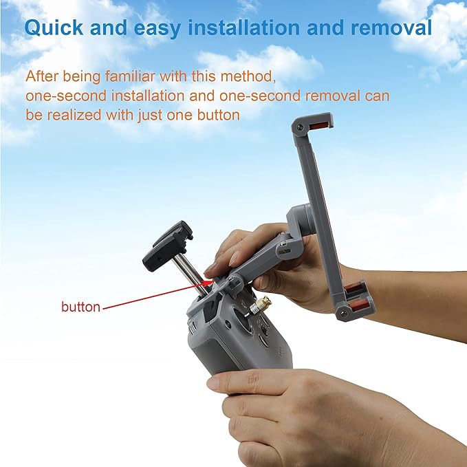 Hanatora RC-N3 N2 N1 N1C Remote Controller 4.7-13 Inch Tablet Holder Mount for DJI Flip,Neo,Air 3S/3/2S/2,Mavic 3 Classic,Mini 4K/5/4 Pro/3/2/2 SE Drone,Extended Control Phone Clip with Lanyard
