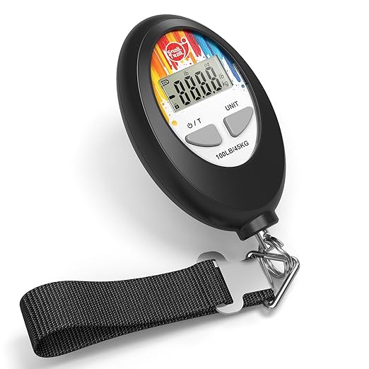 SNAIL TRAIL 100 lbs (45 kg) Digital Luggage Scale, Portable Suitcase Weigher, Travel Bag Weight Scale, Handheld Baggage Weigh Machine, Gift for Travelers