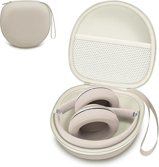 Headphone Case Compatible with Beats Studio Pro/Soundcore Anker Q20i/BERIBES/TOZO/KVIDIO/JBL Noise Cancelling Over-Ear Headphones, Beige
