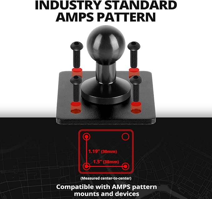Tackform Industrial Metal Drill Base Tablet Mount [Enduro Series] - iPad Holder for Wall or Truck. ELD Mount | Compatible with iPad mini, IPad Pro 12.9, Galaxy S, Surface Pro & Switch