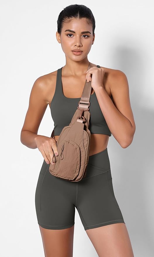 ODODOS Sling Bag with Adjustable Straps Crossbody Chest Bag Lightweight Backpack for Casual Traveling Hiking