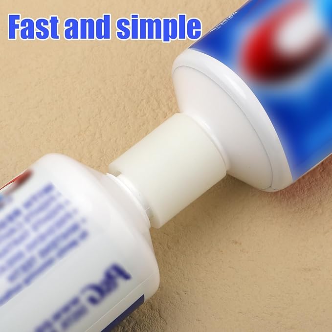 2 Pcs Toothpaste Refill Adapters for Crest, Refillable Toothpaste Tubes Adapter Toothpaste Tube Refill & Transfer Adapters Travel Toothpaste Transfer Tool for Travel Bathroom Accessories