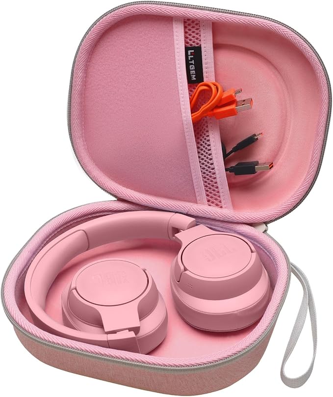LTGEM Case Compatible with JBL Tune 510BT / Junior 320BT / Junior 320 / 770NC / 720BT / 520BT / 520C / 670NC, for JBL Live 770NC / 670NC / 680NC / 780NC Headphones, Pink