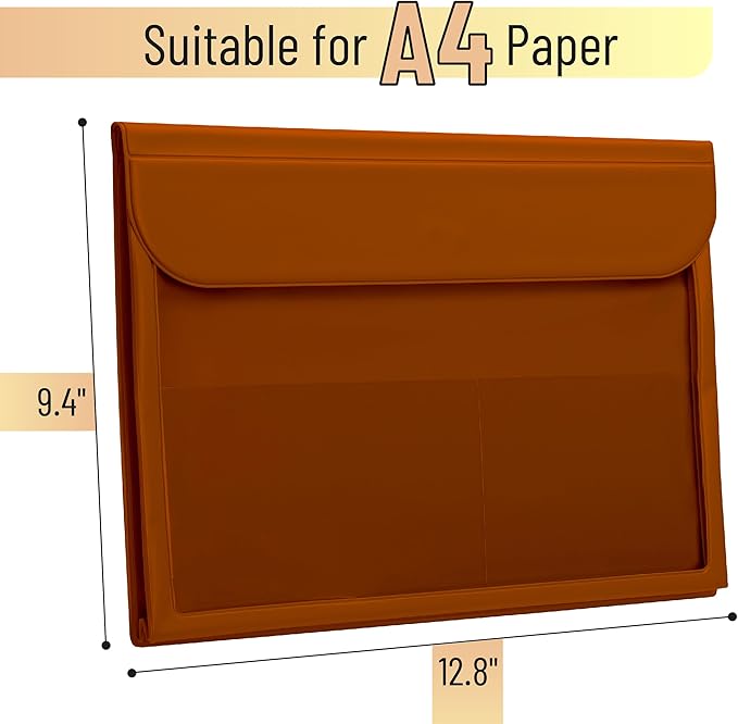 Mr. Pen- File Folder, Brown, Letter Size, Clear Plastic Folders for Documents