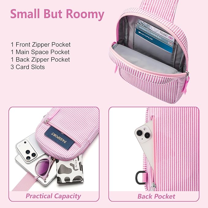 Birthday Gifts for 8 9 10 11 12 Year Old Teens Girls Kids, Fanny Pack Crossbody Bag Sling Belt Bags Purse, Dorm Travel Essentials for Girls Fashion, Preppy Tween Teen Girl Gift Trendy Stuff
