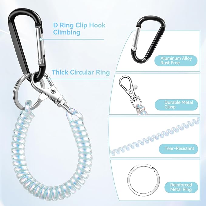 SHANSHUI Phone Lanyard Tether, Stretchy Phone Strap Patch Anchor Outdoor Climbing Hook Compatible for Most Smartphones