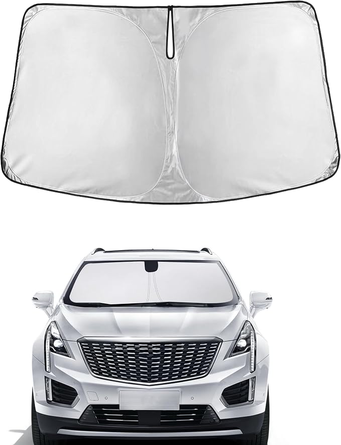 Autovir Windshield Sun Shade Fit for 2020-2024 2025 2026 Cadillac CT5 Sunshade, Front Car Window Shades Sun Visor, Blocks UV Rays & Heat, Car Accessories