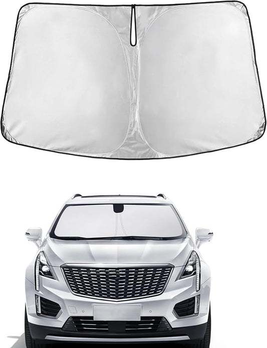 Autovir Windshield Sun Shade Fit for 2020-2024 2025 2026 Cadillac CT5 Sunshade, Front Car Window Shades Sun Visor, Blocks UV Rays & Heat, Car Accessories