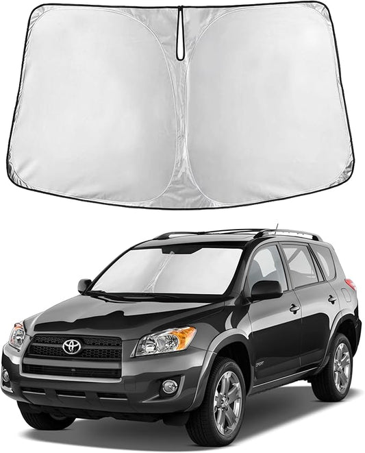 Autovir Windshield Sun Shade Fit for 2006-2010 2011 2012 Toyota RAV4 Sunshade, Front Car Window Shades Sun Visor, Blocks UV Rays & Heat, Car Accessories