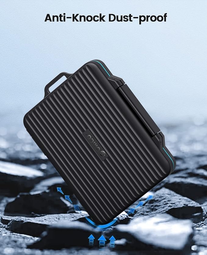 ORICO 24 Slots SD Card Case Holder Water Resistant & Anti-Shock Memory Card Case for SD/Micro SD SDXC SDHC TF Card Carrying Storage Organizer Protector Cover with Labels&Carabiner
