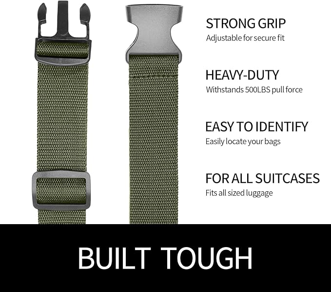 Luggage Straps 2-80Army Green