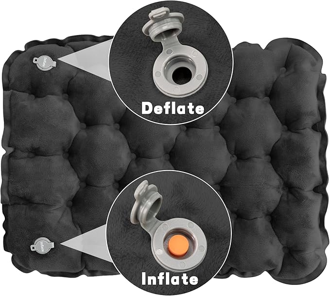 ONTYZZ Inflatable Seat Cushion Lightweight Airplane Seat Cushion Stadium Seat Travel Cushion for Climbing Hiking Office Airplane