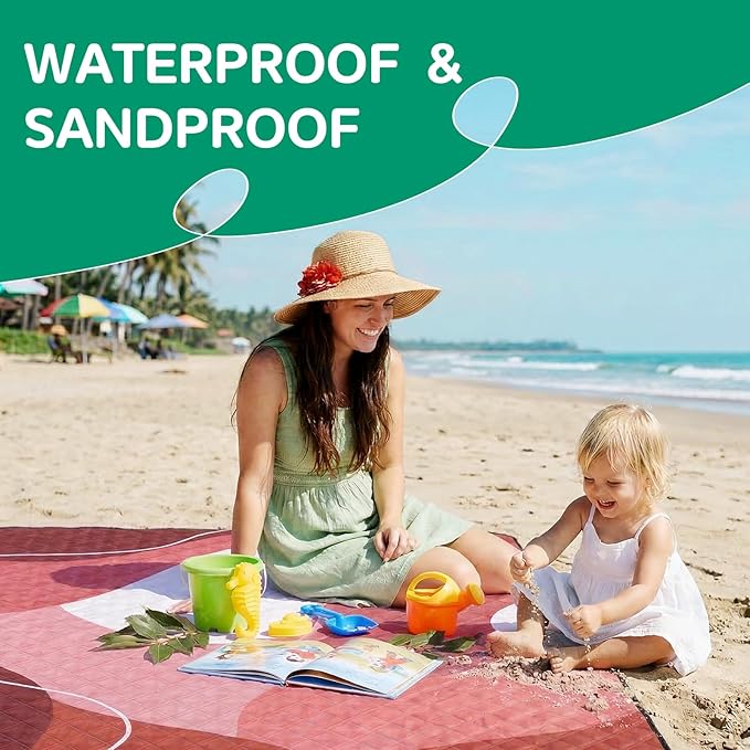 Waterproof Beach Blanket Picnic Outdoor Camping Mat Women Christmas Xmas Birthday Gift Ideas New Bonus Mother Day Mom Mama Mother Day Daughter Son Law Unique Who Have Everything Good Cool Busy Useful