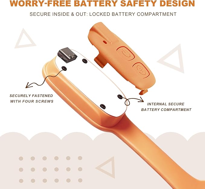 Rechargeable Kids Book Light, Cute Bookmark Reading Light for Kids, Dimmable Portable LED Book Light for Reading in Bed, Eye-Caring Bedtime Reading Lamp for Children & Travel, Orange