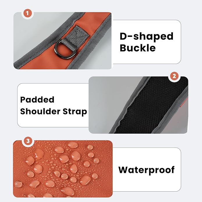 Sling Bag, Crossbody Bag with Zipper Lock, RFID & Water Resistant for Women and Men Small Chest Bag for Travel Casual